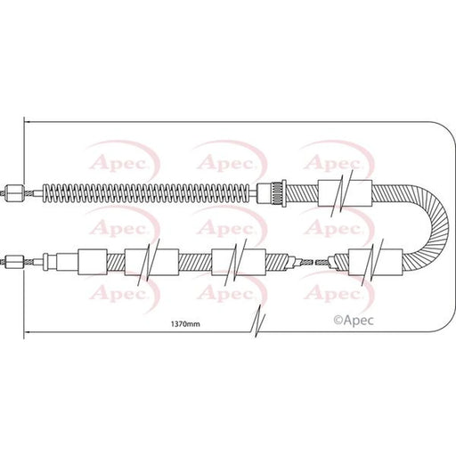 Apec Handbrake Cable Left Rear CAB1328