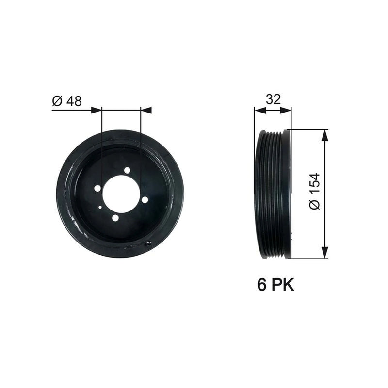 Gates Crank Shaft Belt Pulley TVD1130