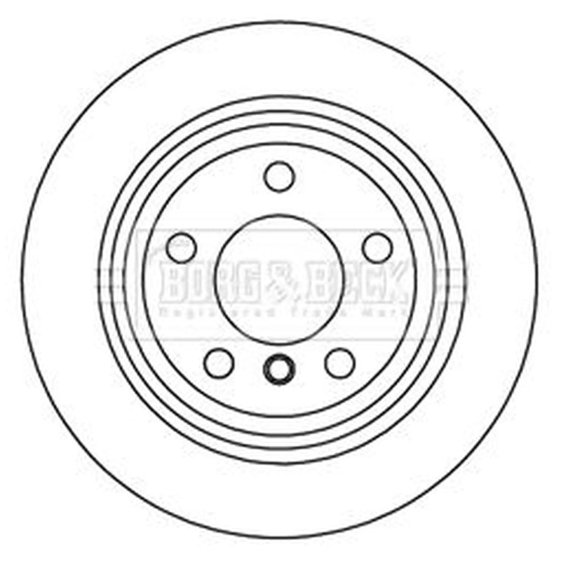 Borg & Beck 2 x Vented Rear Brake Discs BBD5259