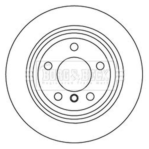 Borg & Beck 2 x Vented Rear Brake Discs BBD5259