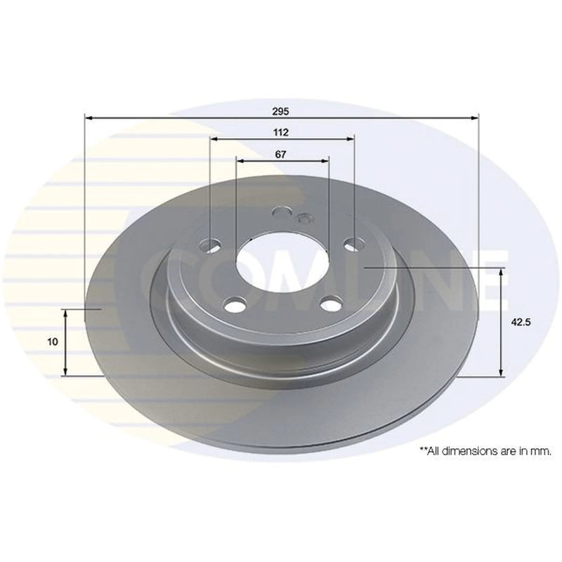 Comline 2 x Solid Rear Brake Discs ADC4036