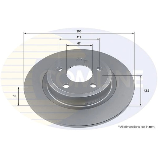 Comline 2 x Solid Rear Brake Discs ADC4036