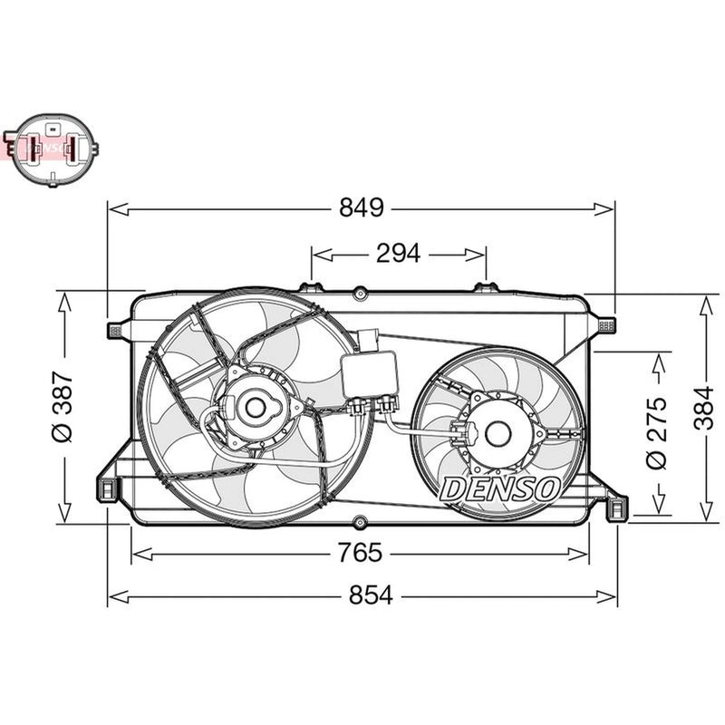 Denso Engine Cooling Fan DER10009
