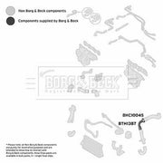 Borg & Beck Intercooler Turbo Charge Air Hose BTH1387
