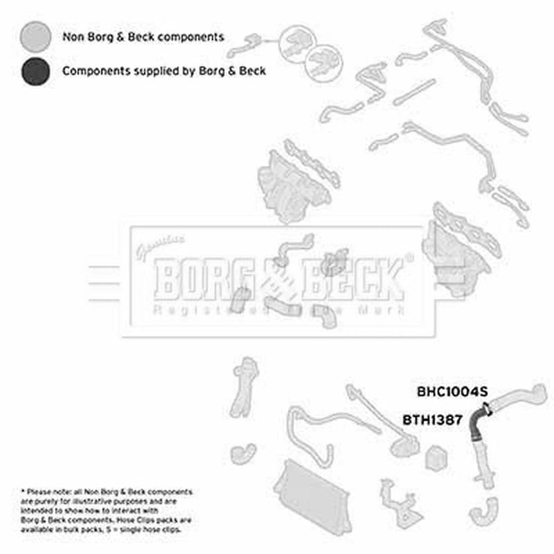 Borg & Beck Intercooler Turbo Charge Air Hose BTH1387