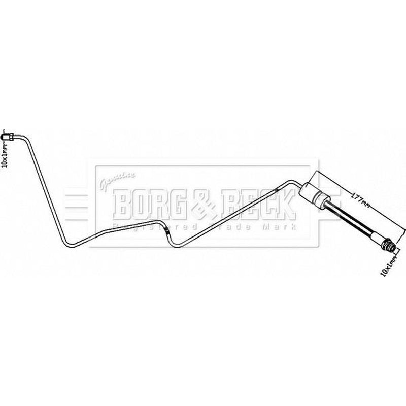 Borg & Beck Brake Hydraulic Hose Line Rear BBH8355