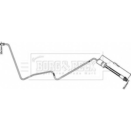 Borg & Beck Brake Hydraulic Hose Line Rear BBH8355