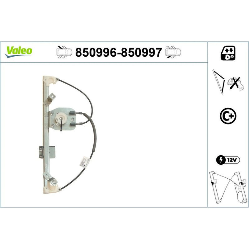 Valeo Electric Window Regulator Lifter Left Rear 850996