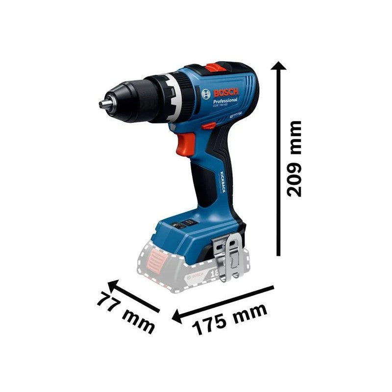 Bosch GSB 18V-65 Professional Combi Drill 18V Bare Unit - 06019N3300