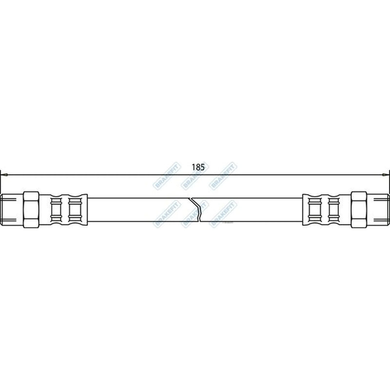 Apec Brake Hydraulic Hose Line Rear BHO4019