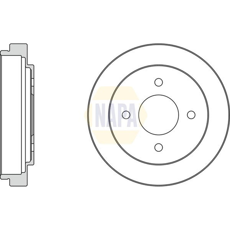 NAPA Brake Drum Assembly Rear NDR1060