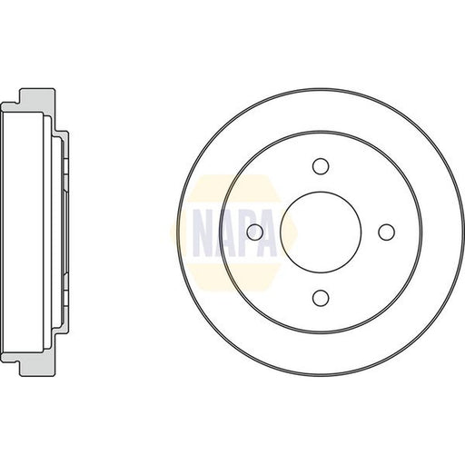 NAPA Brake Drum Assembly Rear NDR1060
