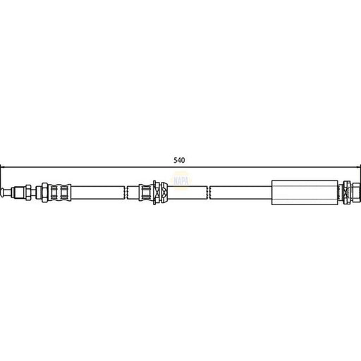 NAPA Brake Hydraulic Hose Line Front NBH1069