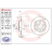 Brembo 2 x Solid Rear Brake Discs 08.9460.31