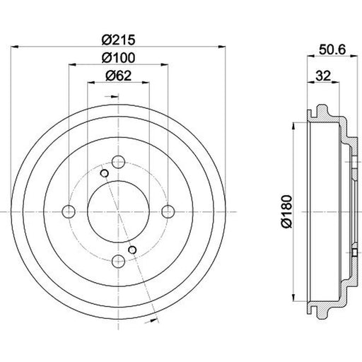 Mintex Brake Drum Assembly Rear MBD438