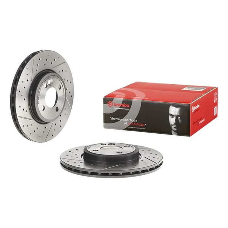Brembo 2 x Slotted/Perforated Front Brake Discs 09.A047.11