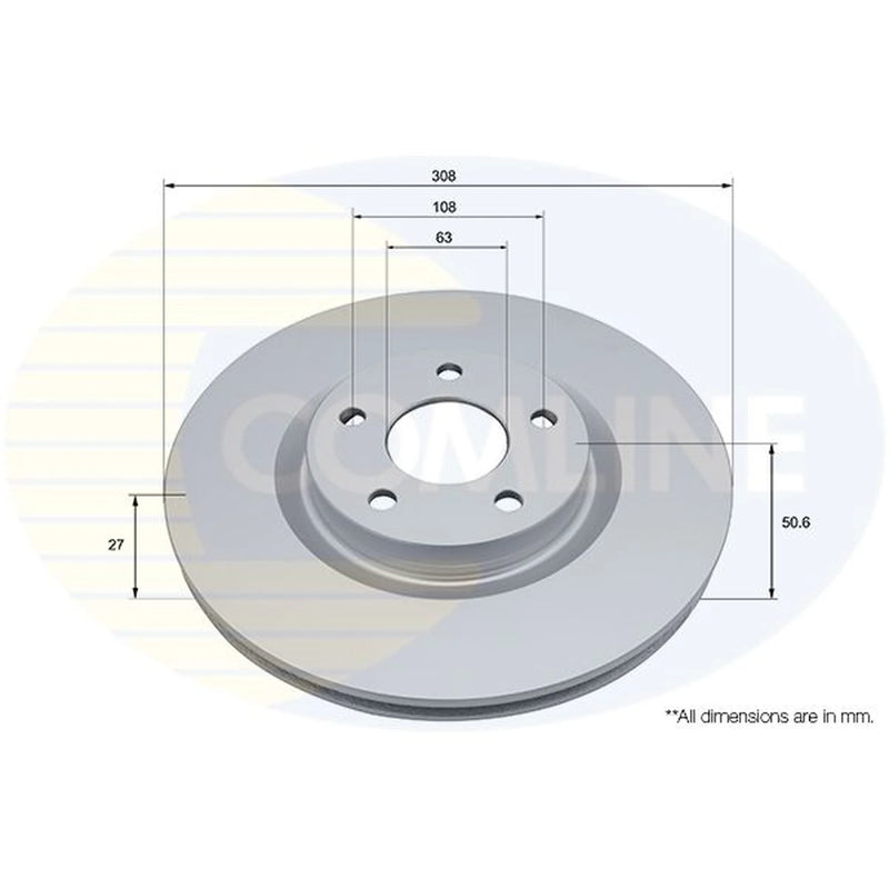 Comline 2 x Front Brake Discs ADC5042V