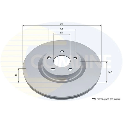 Comline 2 x Front Brake Discs ADC5042V