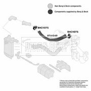 Borg & Beck Intercooler Turbo Charge Air Hose BTH1049