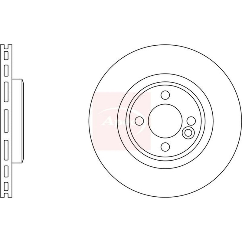 Apec 2 x Vented Front Brake Discs DSK2850