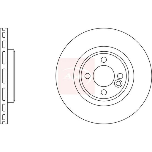 Apec 2 x Vented Front Brake Discs DSK2850