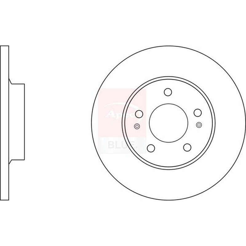 Apec 2 x Solid Rear Brake Discs SDK6799