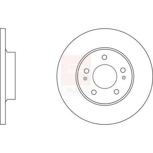 Apec 2 x Solid Rear Brake Discs SDK6799