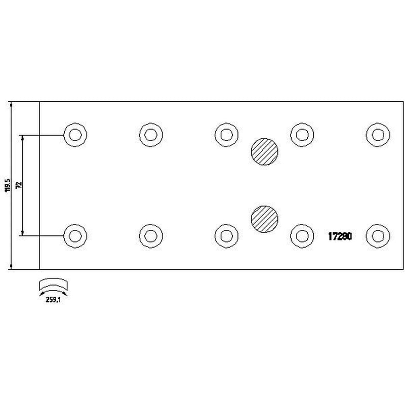 DON Don Cv Brake Lining Set MB1102A7115