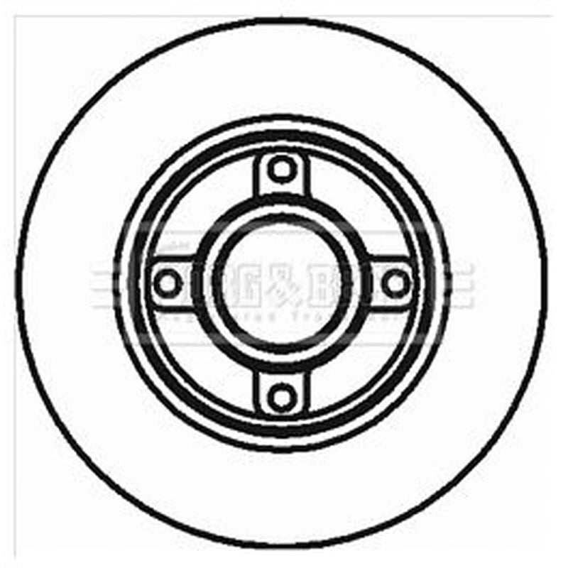 Borg & Beck 2 x Solid Rear Brake Discs BBD5796S