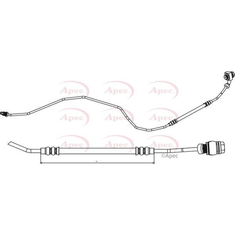 Apec Brake Hydraulic Hose Line Rear Left HOS3791