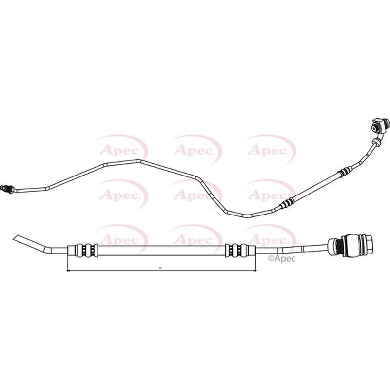 Apec Brake Hydraulic Hose Line Rear Left HOS3791
