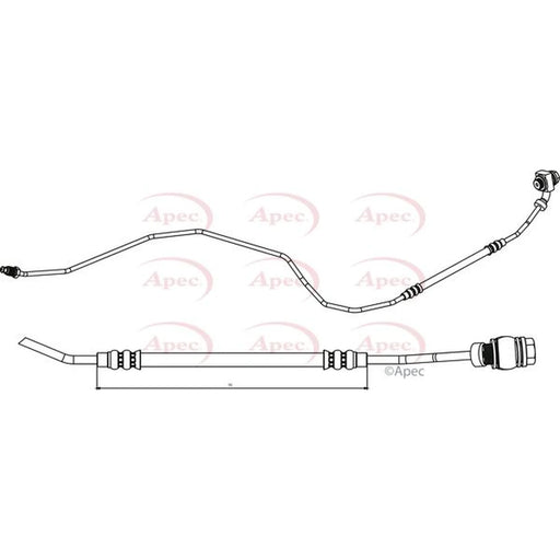 Apec Brake Hydraulic Hose Line Rear Left HOS3791