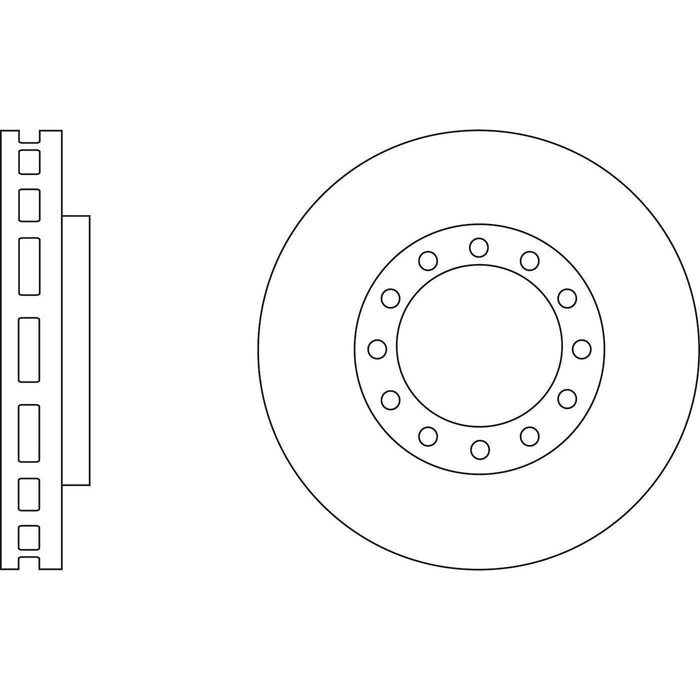 Apec Brake Disc Front Fits Isuzu N Series Apec  - Town Parts