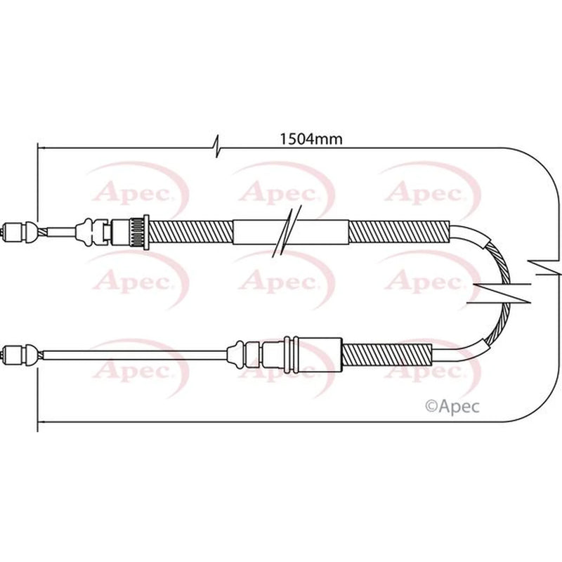 Apec Handbrake Cable Left Rear CAB1073