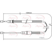 Apec Handbrake Cable Left Rear CAB1073