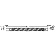 Borg & Beck Brake Hydraulic Hose Line Front Left BBH7684