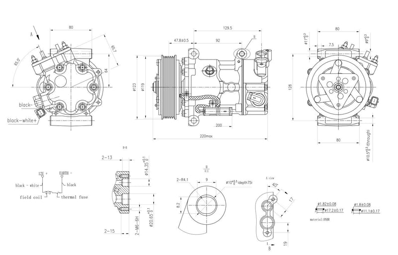 Hella 8FK 366 200-381 Compressor, air conditioning
