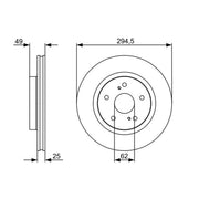 Bosch 2 x Front Brake Discs 0 986 479 559
