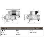 Denso Starter Motor 12V 1.4kW 9 Teeth DSN3111