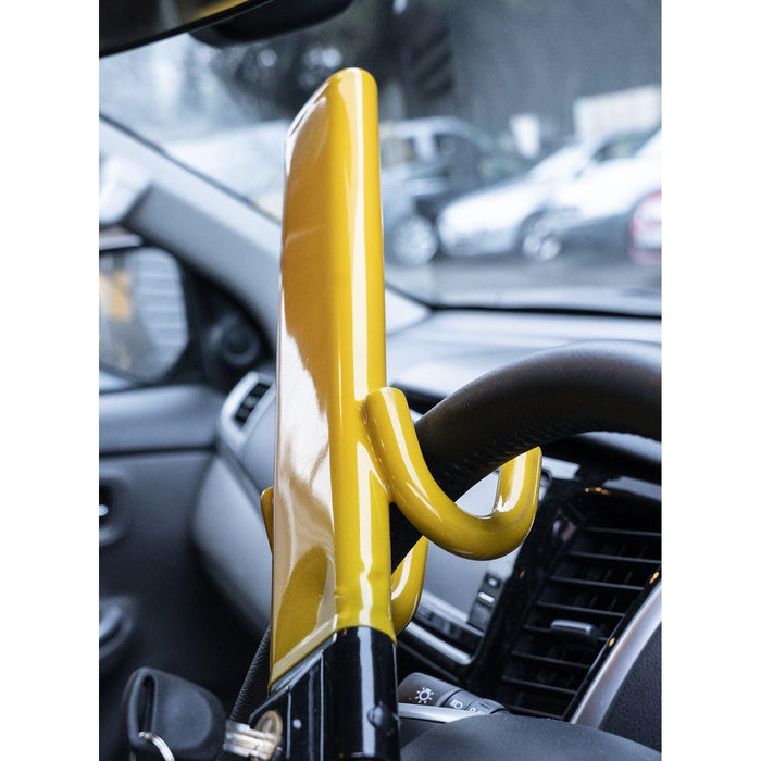 SW Heavy Duty Car Van Steering Wheel Lock High Security Anti Theft Twin Bar Hook Streetwize  - Town Parts