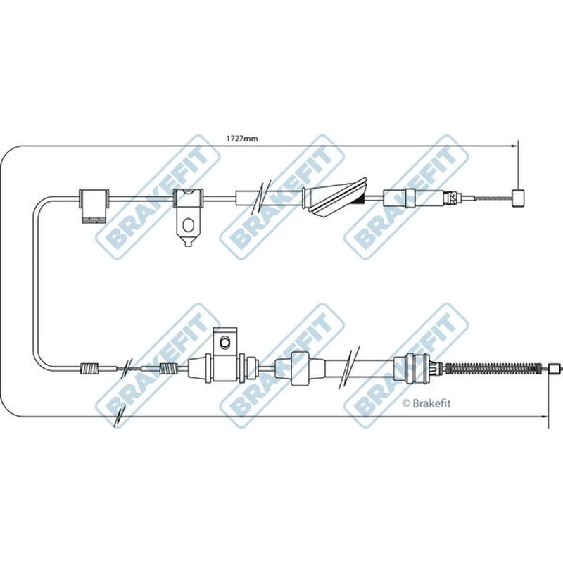 Apec Handbrake Cable Left Rear BBC3386