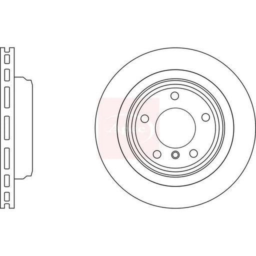 Apec 2 x Vented Rear Brake Discs DSK3103