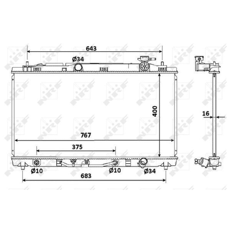 NRF Engine Radiator 53922
