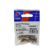 ForgeFix Multi-Purpose Pozi Screw CSK ST ZYP 4.0 x 20mm ForgePack 30