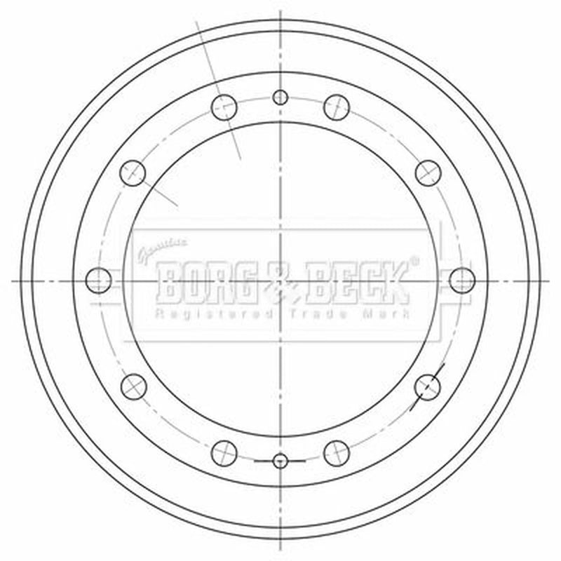 Borg & Beck Brake Drum Assembly Rear BBR32561