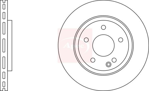 Apec 2 x Brake Disc Set Vented