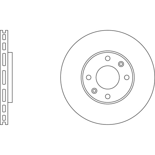 Apec Brake Disc Front Fits Citroen Berlingo C2 C3 C4 C5 Ds3 Xsara Ds Opel Crossl Apec  - Town Parts