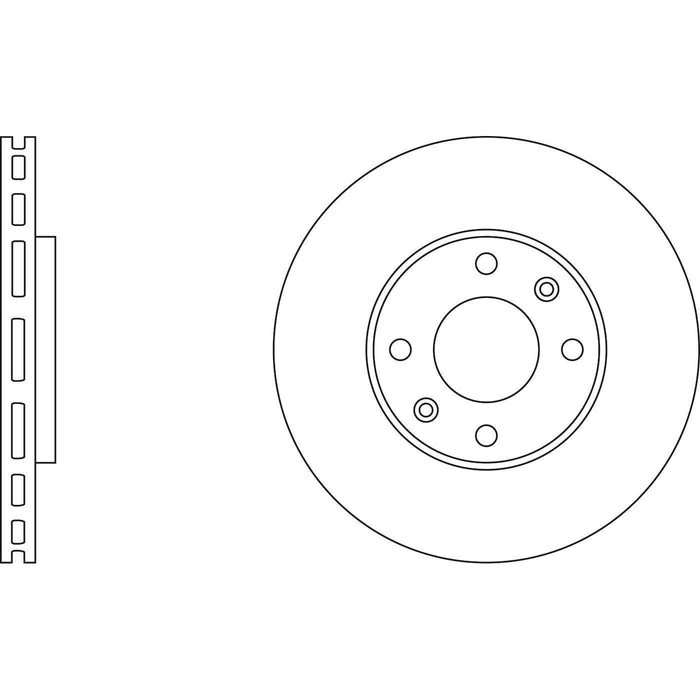 Apec Brake Disc Front Fits Citroen Berlingo C2 C3 C4 C5 Ds3 Xsara Ds Opel Crossl Apec  - Town Parts