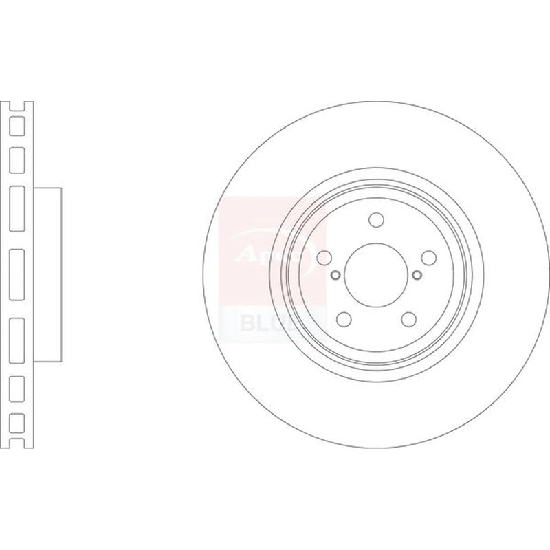 Apec 2 x Vented Front Brake Discs SDK6953