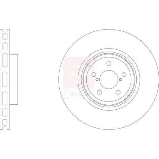 Apec 2 x Vented Front Brake Discs SDK6953